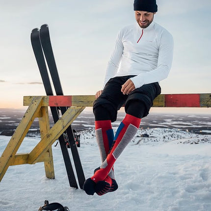 FALKE Mens Sk4 Advanced M Kh Wool Warm Thin Skiing Socks, Blue Olympic 6940-O, 9.5-10.5 EU