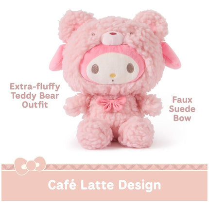 GUND Sanrio Official Hello Kitty and Friends My Melody Café Latte Teddy Bear Plush, Collectible Plush Toy, Stuffed Animal for Ages 1 and Up, Pink, 10”