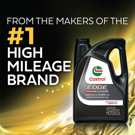 Huile moteur synthétique Castrol 06128 EDGE Haut kilométrage Noire ILSAC GF-5, API SN, ACEA A1/A5, ACEA B1/B5 5W30, 1 pinte