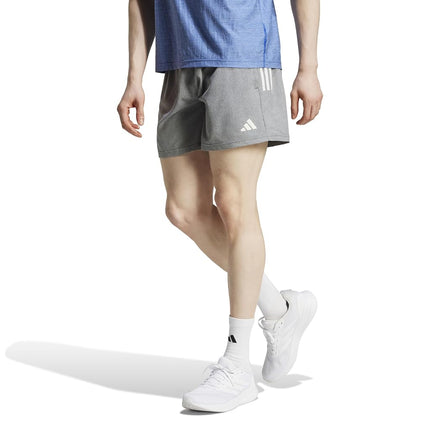 adidas Men's Own The Run Shorts, Grey/White Melang