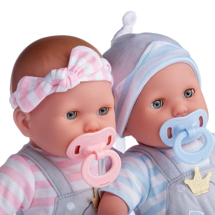 JC Toys Berenguer Boutique 38-cm Twins, Pink and Blue (30050)