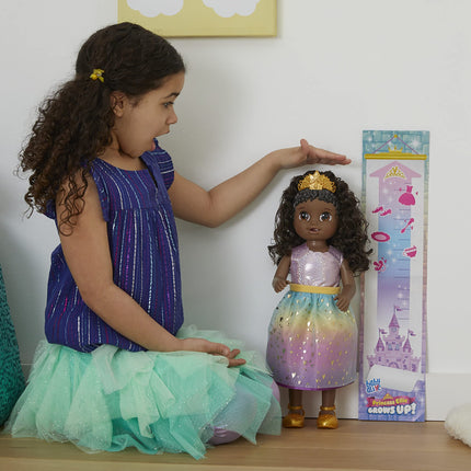 ¡Baby Alive Princesa Ellie Crece! Muñeca de pelo negro, muñeca interactiva con accesorios, muñecas que hablan, juguetes para niñas y niños de 3 años en adelante, 45,72 cm