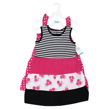 Robes en coton Hudson Baby pour bébés filles, Roses noirs, 3T