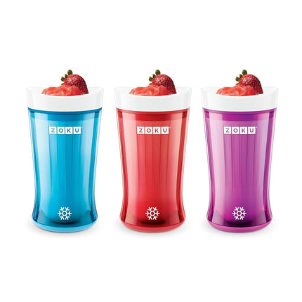 ZOKU Jumbo Slush and Shake Maker, Compact Make and Serve Cup with Freezer Core Creates Single-Serving Smoothies, Slushies and Milkshakes in Minutes, BPA-Free, Red