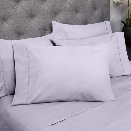 King Size Bed Sheets - 6 Piece 1500 Supreme Collection Fine Brushed Microfiber Deep Pocket King Sheet Set Bedding - 2 Extra Pillow Cases, Great Value, King, Lilac
