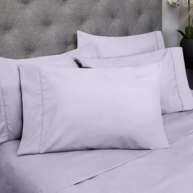 Sweet Home Collection Quality Deep Pocket Bed Sheet Set-2 Extra Pillow Cases, Value, Twin XL, Lilac, 4 Piece
