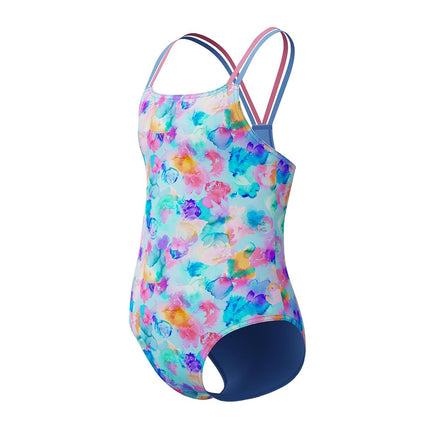 Speedo Girl's UV Protection Swimsuit One Piece Thin Straps - Watercolor Garden, Size 14