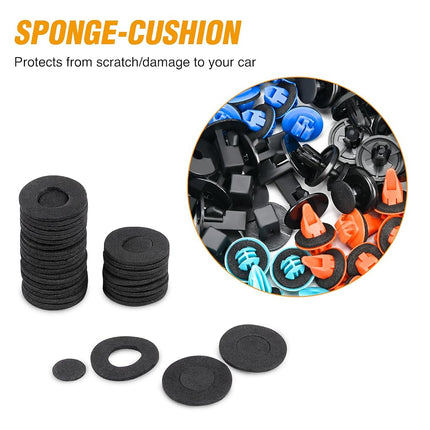 GOOACC 180PCS Car Bumper Retainer Clips - Nylon Push Fasteners - 180 Clips + 1 Tools - Automotive Body Panel Retention