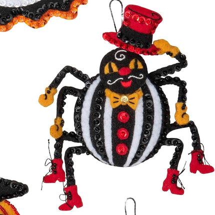 Bucilla 89276E Felt Applique Ornament Kit, Vintage Halloween, Set of 6