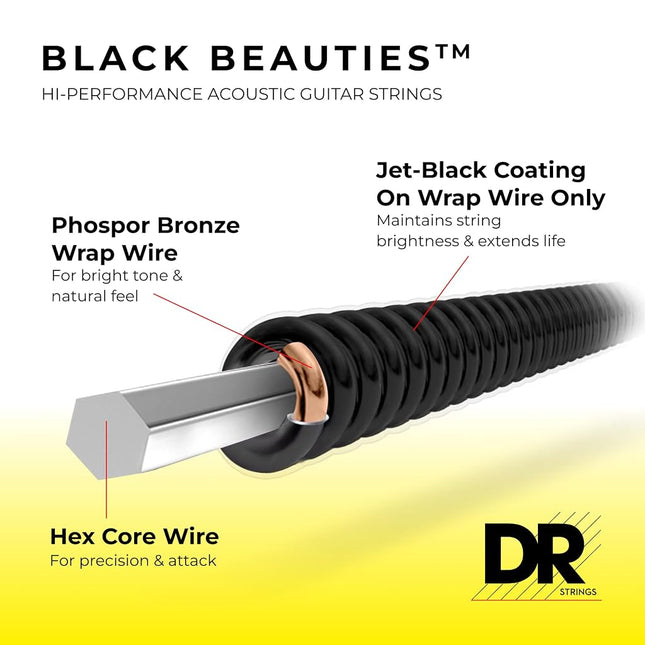 Dr A EXBK BKA-10 Extra Black Beauties Lite String