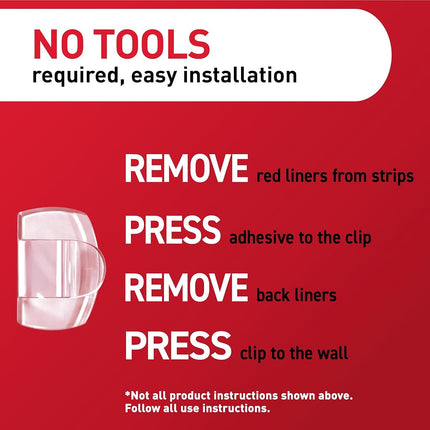 3M Command™ Outdoor Fairy Light Clips, No Nails, 20 Clips & 24 Strips