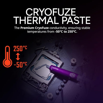 Cooler Master Hyper 212 RGB Black Edition CPU Air Cooler, SF120R RGB Fan, 4 CD 2.0 Heatpipes, Anodized Gun-Metal Black, Brushed Nickel Fins, RGB Lighting for AMD Ryzen/Intel LGA1151