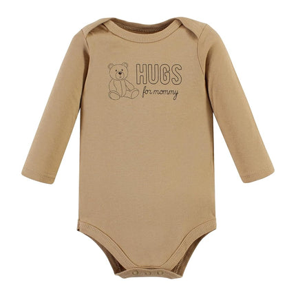 Hudson Baby, bodysuits de algodón de manga larga unisex para bebés, ositos de peluche, 18-24 meses