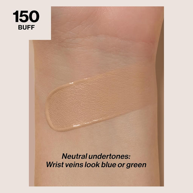 Revlon Liquid Foundation, ColorStay Face Makeup for Normal and Dry Skin, Longwear Full Coverage with Matte Finish, Oil Free, 150 Buff, 1.0 Oz/ 30ml