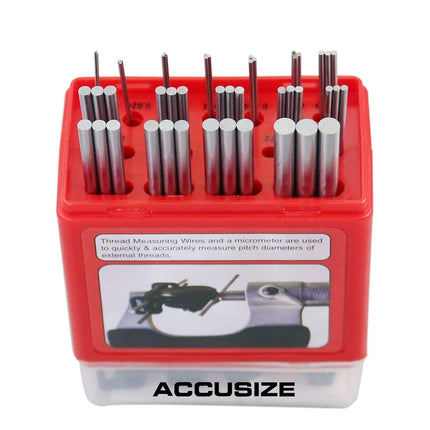Accusize Industrial Tools U.S. and Metric Thread Measuring Wire Sets, Eg06-1002
