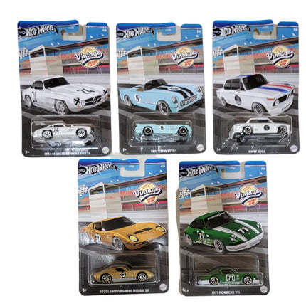 Hot Wheels -Set of 5 Vintage Racing Club 2024 Laun