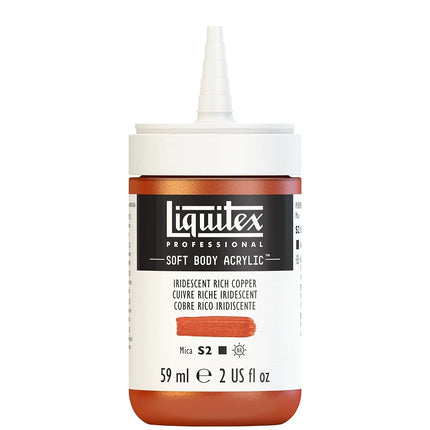 Liquitex Professional Soft Body Acrylic Paint 2-oz bottle, Iridescent Rich Copper