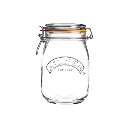 Kilner Clip-Top Storage Jar, 1 Litre, Airtight, Gl