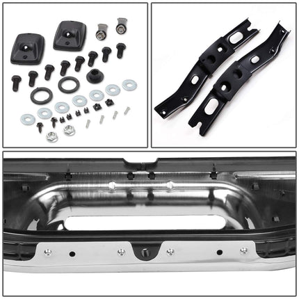 DNA Motoring ZTL-Y-0122 Parachoques trasero de acero al carbono con acabado cromado, compatible con Tacoma 1995-2004