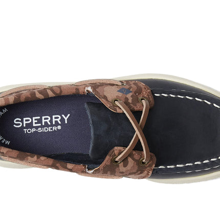 Sperry Unisex-Child Cup II Zapatos de barco, Tan/Navy, 2.5 US Niño grande