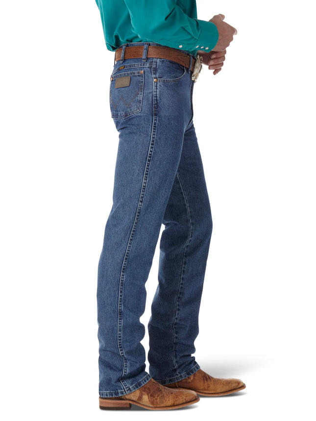 Wrangler Men's Cowboy Cut Slim Fit Jean Jeans, Stonewashed, 34W / 34L