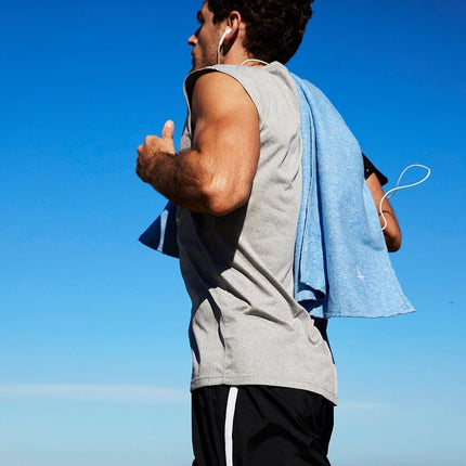 Dock & Bay Quick Drying Towel - for Sports & Gym - Compact, Lightweight - 100% Recycled - Includes Bag - Essential - Lagoon Blue - Large (160x90cm, 63x35)