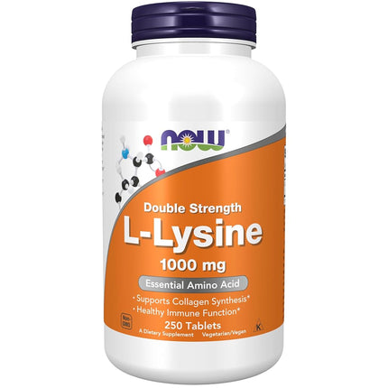 NOW Supplements, L-Lysine, Double Strength 1000 mg