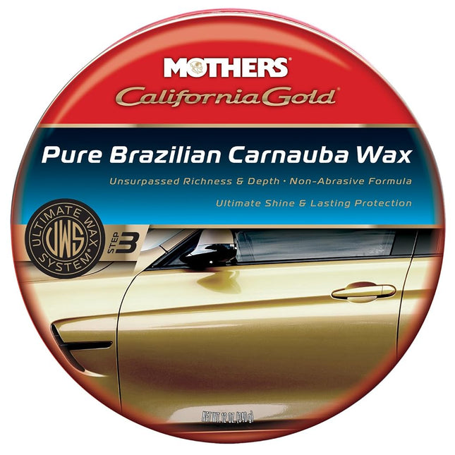 Mothers 35550 California Gold Pure Brazilian Carnauba Wax Paste, 12-Ounce (Ultimate Wax System, Step 3)