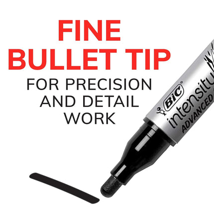 Bic Low Odor & Bold Writing Pen Style Dry Erase Marker, Bullet Tip, Assorted, 12 (GELIPP121AST)