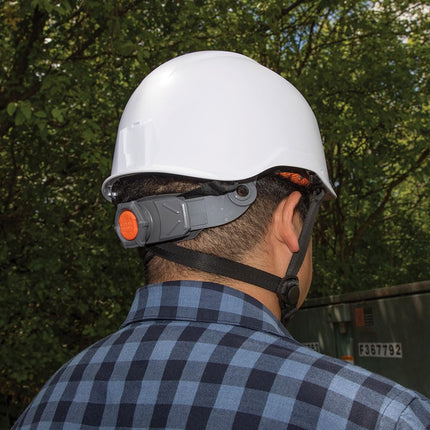 Klein Tools CLMBRSTRP Chin Strap for Safety Helmet, Leather-Bound, Fits Klein Tools Safety Helmets