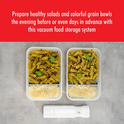 ZWILLING Fresh & Save Flat Lunch Box Large, Airtight Food Storage Container, Meal Prep Container, BPA-Free, Semi-Transparent