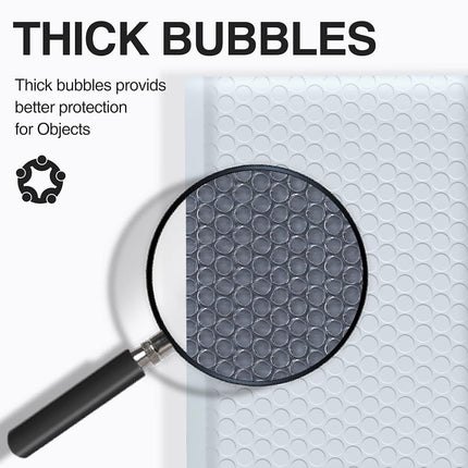 UCGOU 8.5x12 pulgadas, sobres acolchados blancos, sobres de burbujas de polietileno impermeables, sobres de envío autosellantes, sobres para libros, 25 unidades