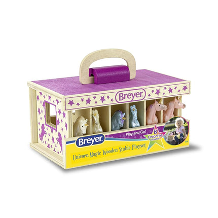 Breyer Bandai Unicorn Magic Wooden Stable Playset,