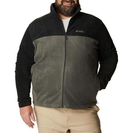 Columbia Men's Steens Mountain Full Zip 2.0 Full Zip Fleece Jacket, Black x Grill, Size S