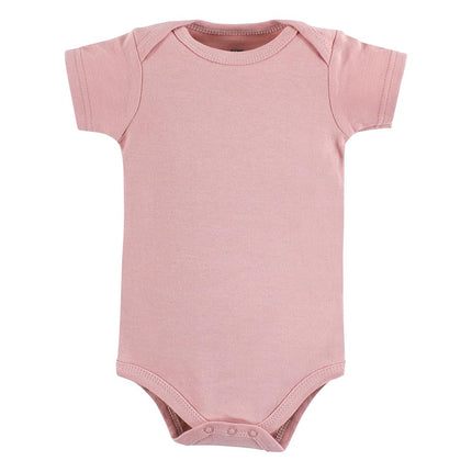 Hudson Baby Baby Cotton Bodysuits, Girl Mommy Pink Navy, 3-6 Months