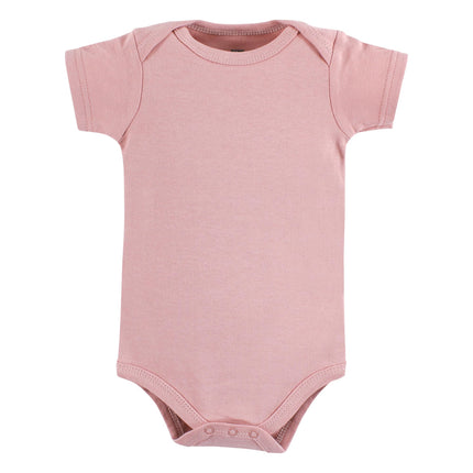 Hudson Baby Baby Cotton Bodysuits, Girl Mommy Pink Navy, Preemie
