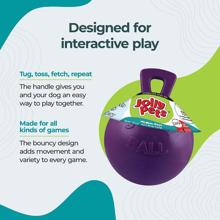 Jolly Pets 6-Inch Tug-n-Toss, Purple 406 PR