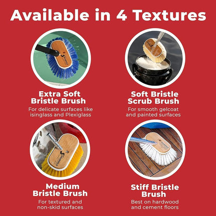 Shurhold 960 6" Deck Brush with Soft Yellow Polystyrene Bristles