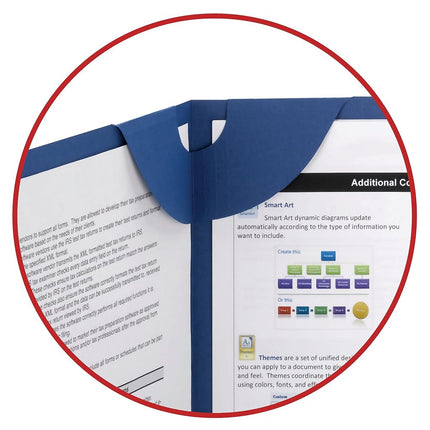 Smead Lockit Two-Pocket Heavyweight Folder, Letter Size, Dark Blue, 25 per Box (87982)