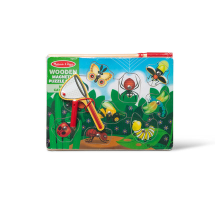 Juego de rompecabezas magnéticos de madera Melissa & Doug: Pesca y caza de insectos