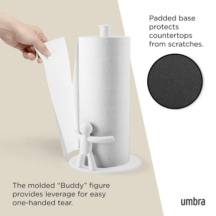 Umbra Buddy Countertop Paper Towel Holder, White