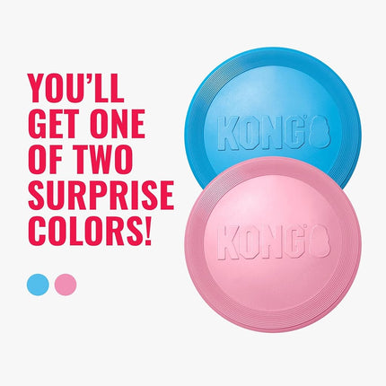 KONG - Puppy Flyer - Teething Rubber, Flying Disc Dog Toy (Assorted Colours) - for Small Puppies