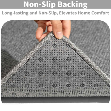 Brakki Bullnose Carpet Stair Treads, Non Slip Landing Mat for Wooden Steps