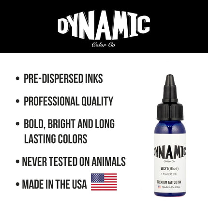Dynamic Blue Tattoo Ink Bottle 1oz