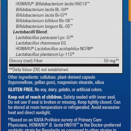 Nature's Way Primadophilus Fortify Age 50+ Probiotic, 30 Billion Active Cultures, Acidophilus, Guaranteed Potency, Researched Strains, Delayed Release, 30 Vegetarian Capsules, Gluten-Free