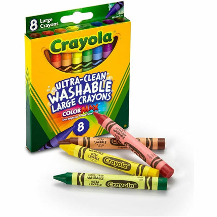 CRAYOLA Ultra Clean Large Washable Crayons, School Supplies, 8 Count
