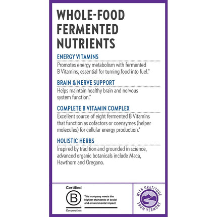 New Chapter Vitamin B Complex - Coenzyme B Food Complex with Vitamin B12 + Vitamin B6 + Biotin + Organic Non-GMO Ingredients - 60 ct