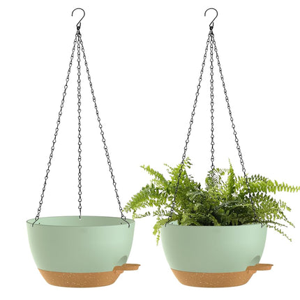 SQKH 12 Inch Hanging Baskets 2 PC with Chains, Sel