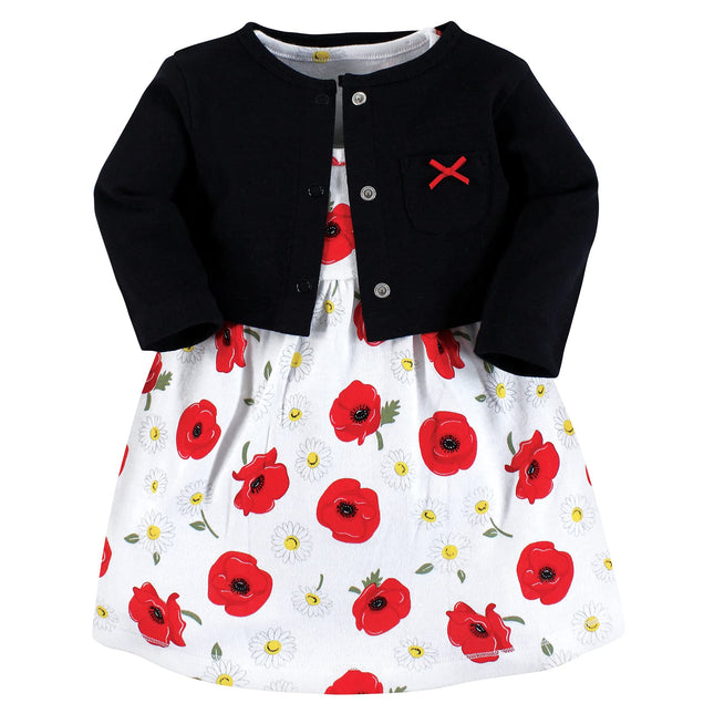 Hudson Baby Baby Girls' Cotton Dress and Cardigan 
