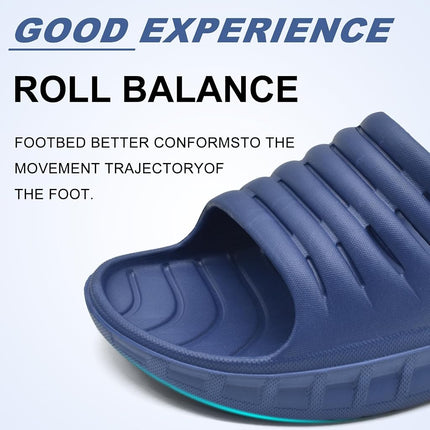KUAILU Mens Recovery Sandals Sport Comfort Arch Support Cushion Athletic Slides Orthotic Plantar Fasciitis